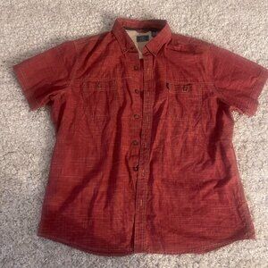 G.H. Bass & Co Red Short Sleeve Button-Up Shirt XL